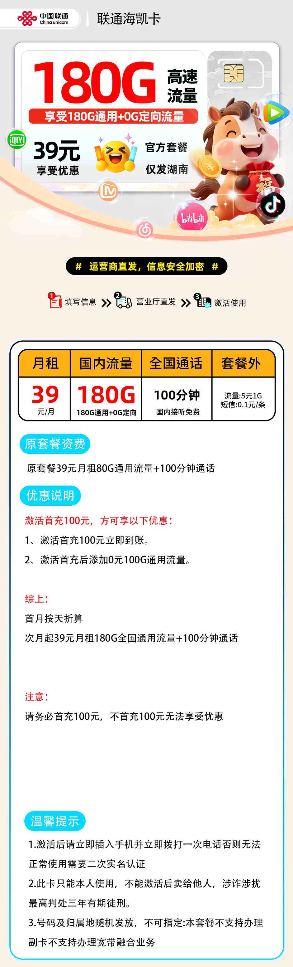 联通海凯卡【湖南省内】 详细图