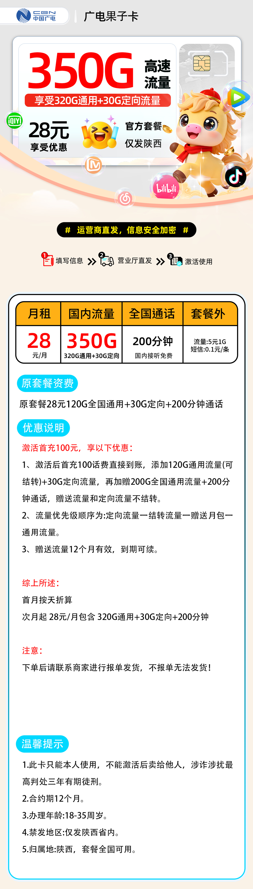 广电果子卡【陕西省内】 详细图