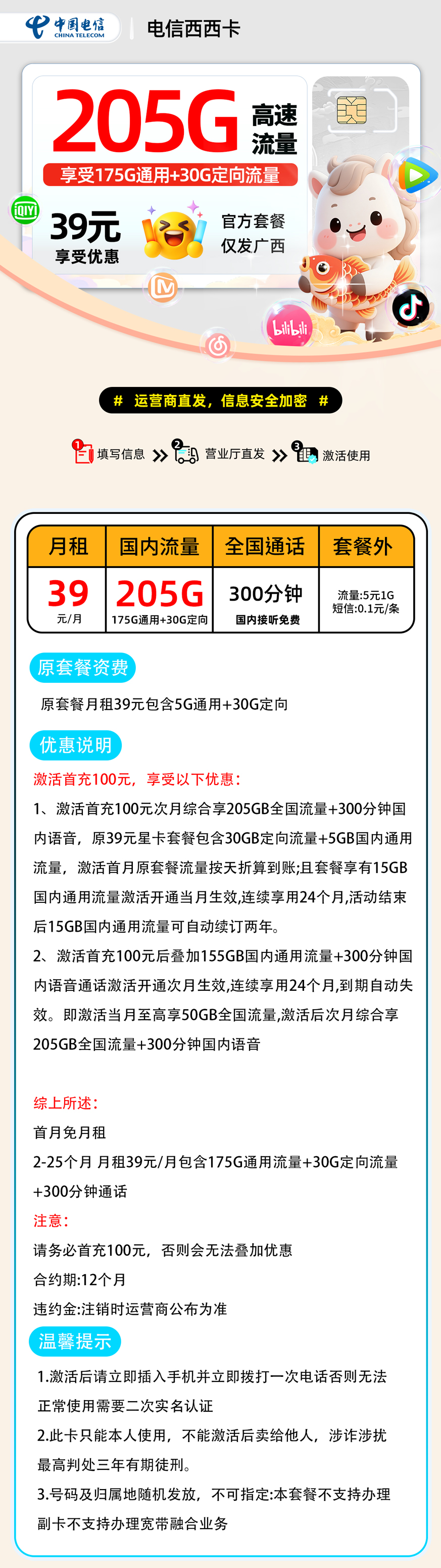 电信西西卡【广西省内】 详细图