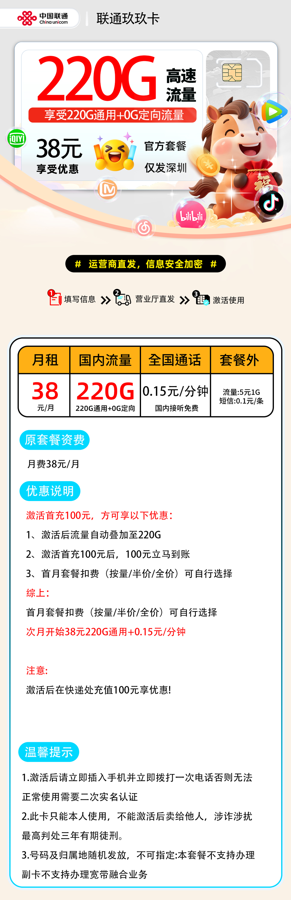 联通玖玖卡6.0【仅发深圳】 详细图
