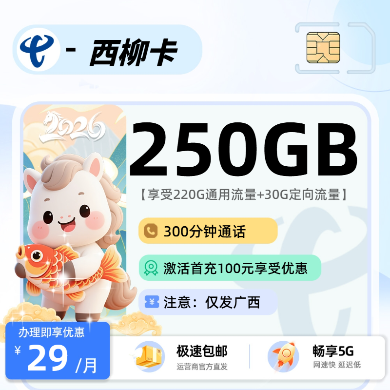 电信西柳卡【广西省内】