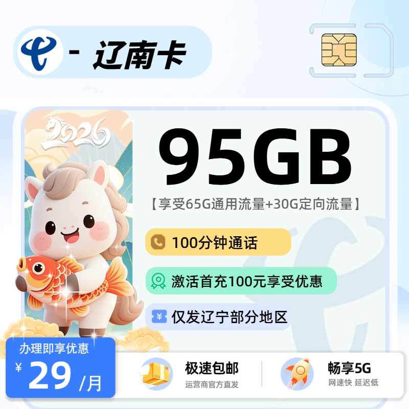 电信辽南卡【辽宁省内】