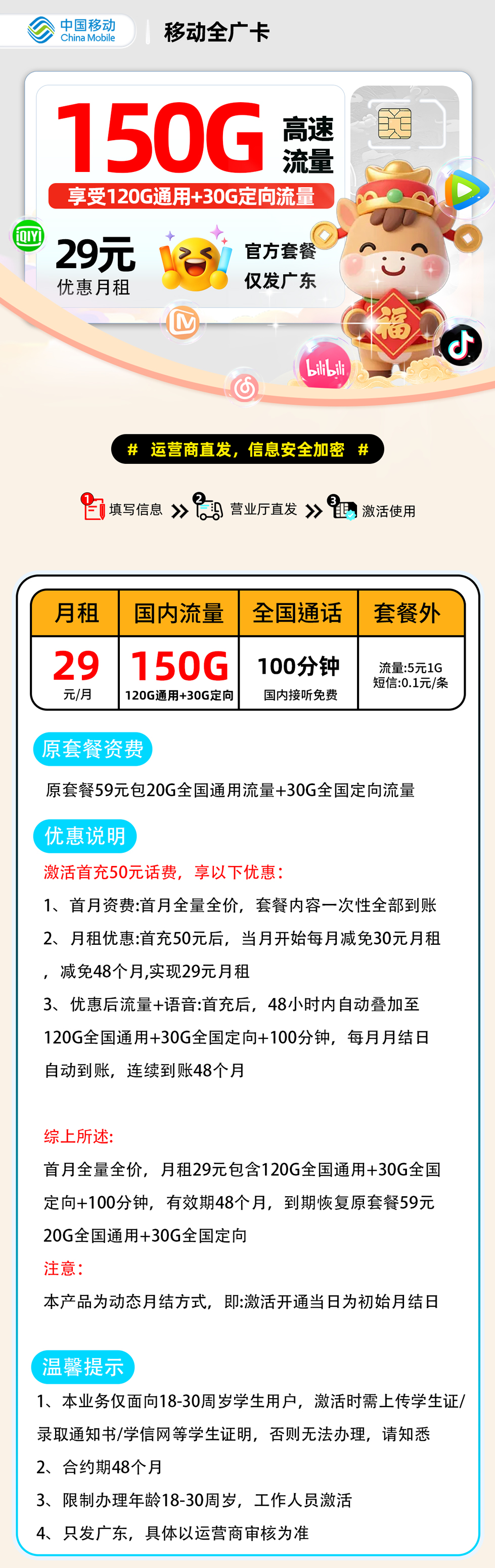 移动全广卡 详细图