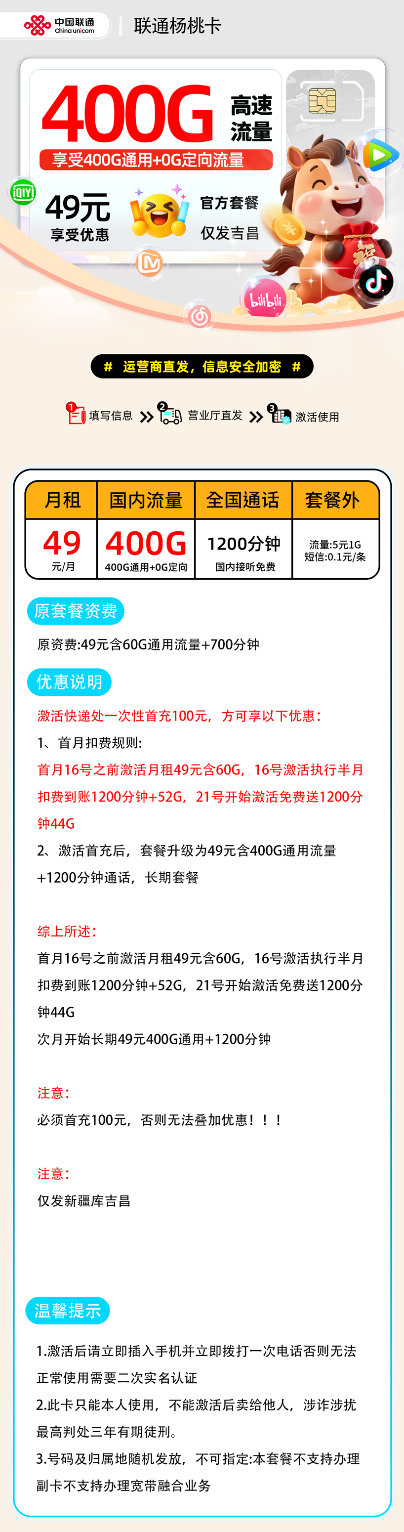 联通杨桃卡【新疆吉昌】 详细图
